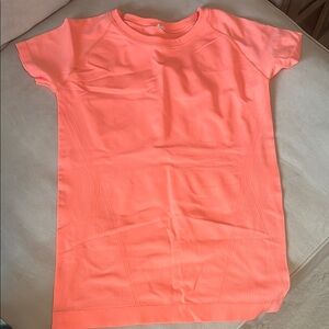 Athleta Women's Bright Coral Short Sleeve Tee